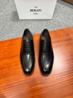 Berluti Black calfskin Leather Shoes-Berluti Man Business Leather Shoes
